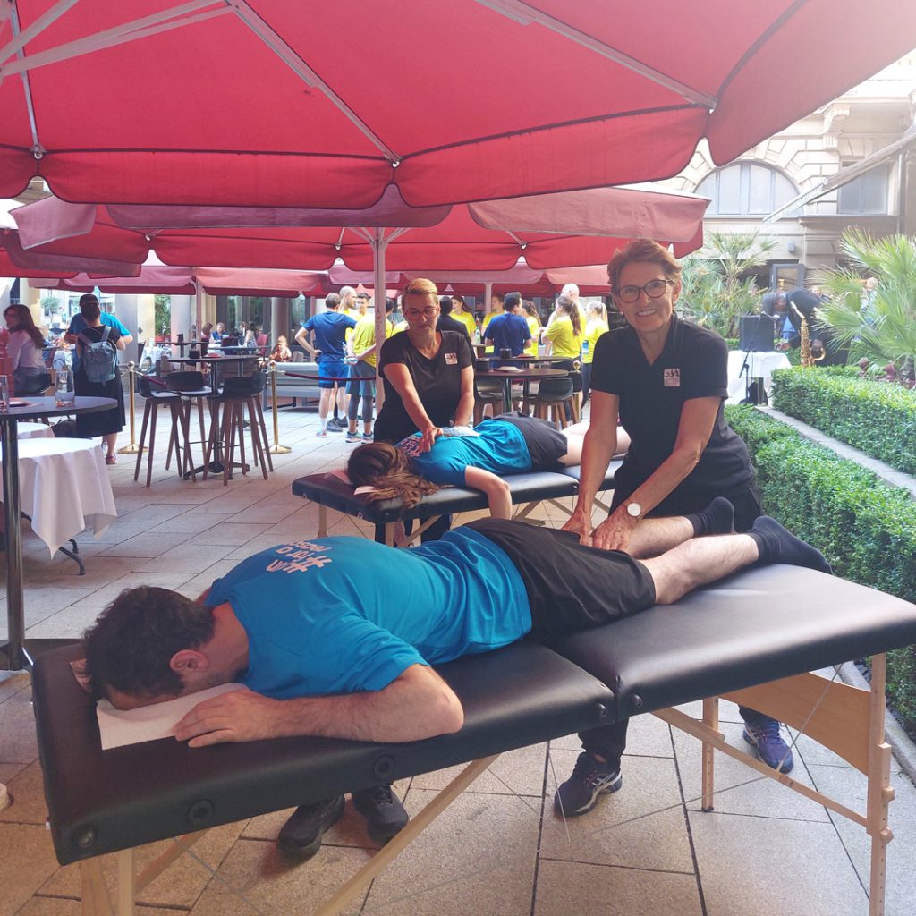 Massage bei Veranstaltung im Freien